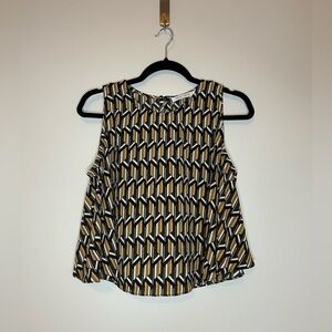 Anthropologie Bishop + Young Geo Print Cropped Top Size M